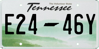 TN license plate E2446Y
