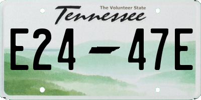 TN license plate E2447E