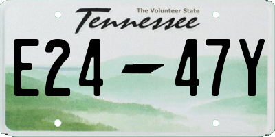 TN license plate E2447Y