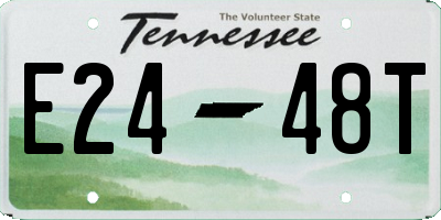 TN license plate E2448T