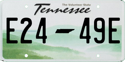 TN license plate E2449E