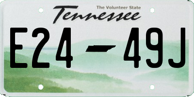 TN license plate E2449J