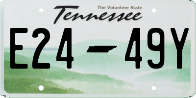 TN license plate E2449Y