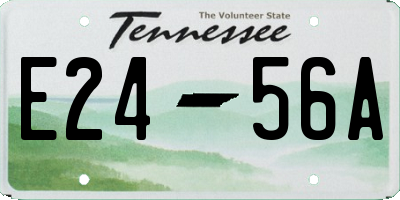 TN license plate E2456A