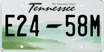 TN license plate E2458M