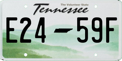 TN license plate E2459F