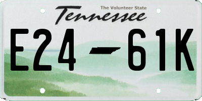 TN license plate E2461K