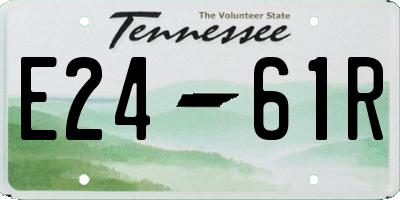 TN license plate E2461R