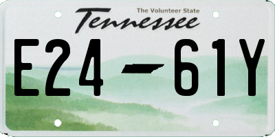 TN license plate E2461Y