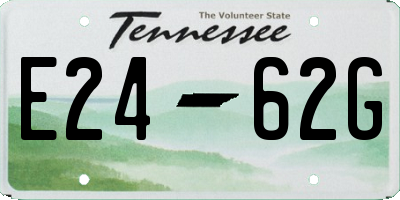 TN license plate E2462G