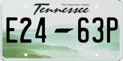TN license plate E2463P
