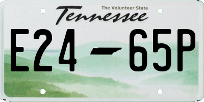 TN license plate E2465P