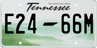 TN license plate E2466M