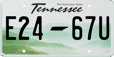 TN license plate E2467U