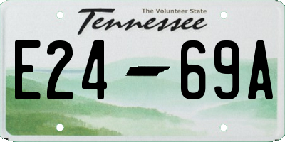 TN license plate E2469A
