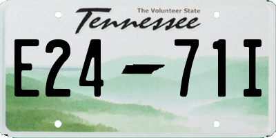 TN license plate E2471I