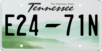 TN license plate E2471N