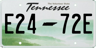 TN license plate E2472E