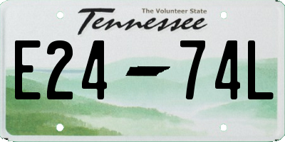 TN license plate E2474L