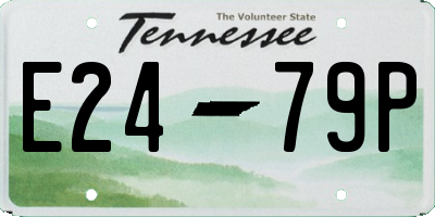 TN license plate E2479P