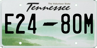 TN license plate E2480M