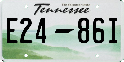 TN license plate E2486I