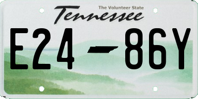 TN license plate E2486Y