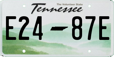 TN license plate E2487E