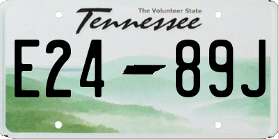 TN license plate E2489J