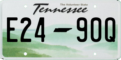 TN license plate E2490Q