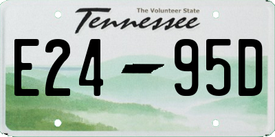 TN license plate E2495D