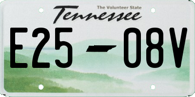TN license plate E2508V