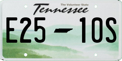 TN license plate E2510S