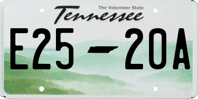 TN license plate E2520A