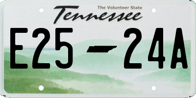 TN license plate E2524A