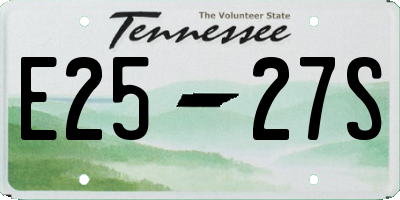 TN license plate E2527S