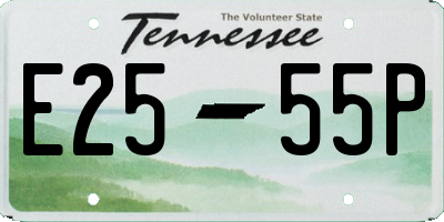 TN license plate E2555P