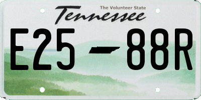TN license plate E2588R