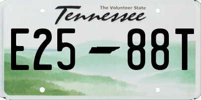TN license plate E2588T