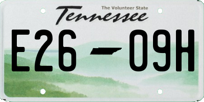 TN license plate E2609H