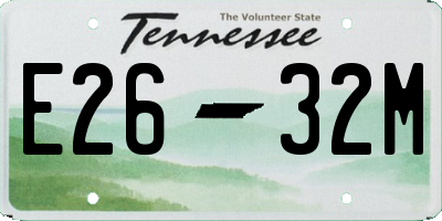 TN license plate E2632M