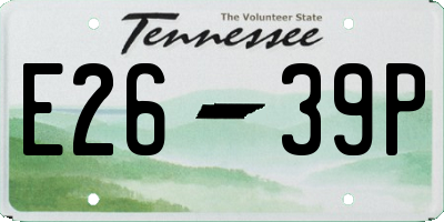 TN license plate E2639P