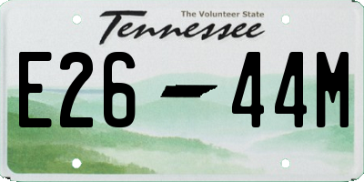 TN license plate E2644M