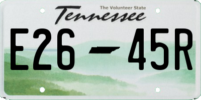 TN license plate E2645R