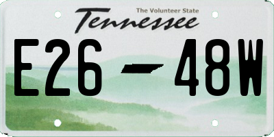 TN license plate E2648W