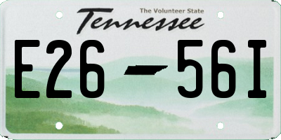 TN license plate E2656I