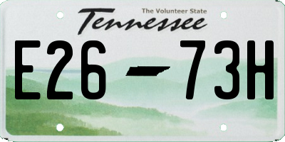 TN license plate E2673H