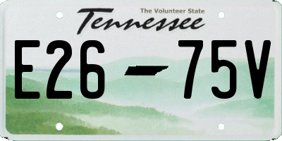 TN license plate E2675V