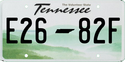 TN license plate E2682F