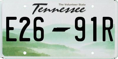 TN license plate E2691R